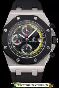 Audemars Piguet Royal Oak Offshore Black And Yellow Dial Stainless Steel Case Black Rubber Strap En120826