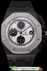 Audemars Piguet Royal Oak Offshore White Dial Black Steel Case Black Rubber Strap En120830