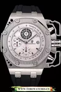 Audemars Piguet Royal Oak Offshore Survivor White Dial Stainless Steel Case Black Rubber Strap En120836