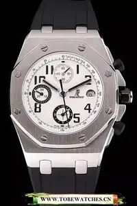 Audemars Piguet Royal Oak Offshore White Dial Stainless Steel Case Black Rubber Strap En120841