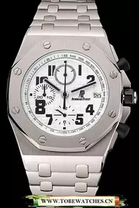 Audemars Piguet Royal Oak Offshore White Dial Stainless Steel Case And Bracelet En122213