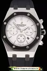 Audemars Piguet Royal Oak White Dial Stainless Steel Case Black Rubber Strap En120823