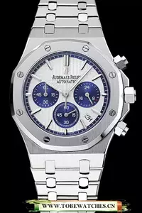 Audemars Piguet Royal Oak Chronograph White And Blue Dial Stainless Steel Bracelet En124873