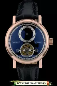 Breguet Classique Complications Rose Gold Case Black Leather Strap En59063