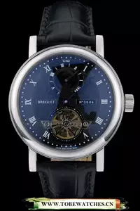 Breguet Classique Complications Stainless Steel Case Black Leather Strap En59065