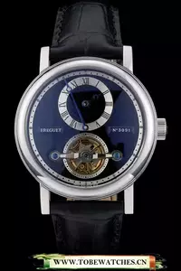 Breguet Classique Complications Stainless Steel Case Black Leather Strap En59066