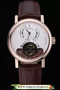 Breguet Classique Grande Complication Tourbillon Gold Case White Dial Brown Leather Strap En60106