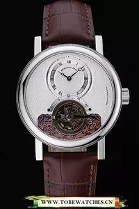 Breguet Classique Grande Complication Tourbillon Silver Case White Dial Brown Leather Strap En60107