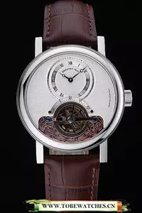 Breguet Classique Grande Complication Tourbillon Silver Case White Dial Brown Leather Strap En118732