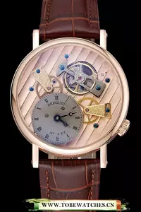 Breguet Tradition Grande Complication Grey Dial Gold Case Brown Leather En124881
