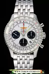 Breitling Navitimer White Dial Stainless Steel Bracelet En60335