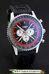 Breitling Certifie Black Rubber Strap Black Dial Chronograph En59089