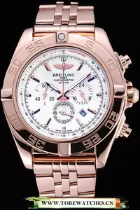 Breitling Chronomat 44 White Dial Rose Gold Bracelet En60407