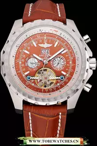 Breitling Bentley Mulliner Tourbillon Brown Dial Stainless Steel Case Brown Leather Strap En120706