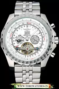 Breitling Bentley Mulliner Tourbillon White Dial Stainless Steel Case And Bracelet En120708