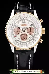 Breitling Navitimer Black Leather Strap White Dial En58061