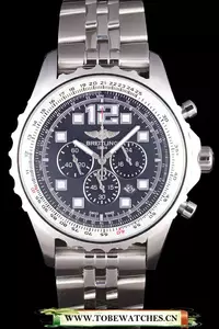 Breitling Navitimer Stainless Steel Strap Black Dial En58690