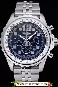 Breitling Professional Chronospace Black Dial Stainless Steel Bracelet En60394