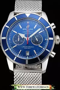 Breitling Superocean Heritage Chronographe 44 Blue Dial And Bezel Stainless Steel Case And Bracelet En122896