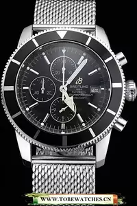 Breitling Superocean Heritage Chronographe 46 Black Dial And Bezel Stainless Steel Case And Bracelet En122899