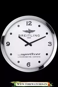 Breitling Superocean Wall Clock Silver White En60355