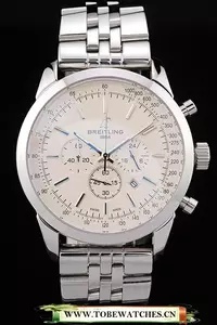 Breitling Transocean White Dial Stainless Steel Strap En58578