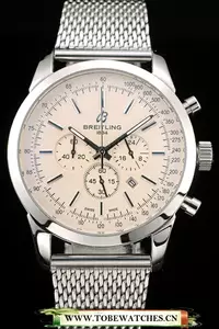 Breitling Transocean Stainless Steel Case Light Yellow Dial En58852