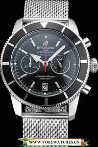 Breitling Superocean Heritage Chronographe 44 Black Dial And Bezel Stainless Steel Case And Bracelet En122897