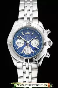Breitling Chronomat Quartz Blue Dial Stainless Steel Case And Bracelet En122881