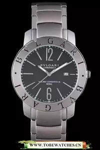 Bvlgari Bvlgari 42mm Black Dial Stainless Steel Case Two Tone Steel Bracelet En116394