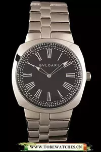 Bvlgari Octo 40mm Diamond Decorated Black Dial Stainless Steel Bracelet En116402