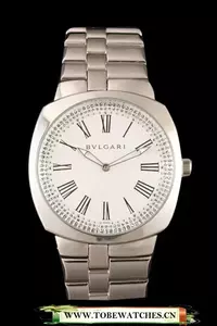 Bvlgari Octo 40mm Diamond Decorated White Dial Stainless Steel Bracelet En116404