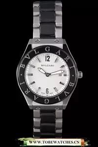 Bvlgari Diagono 32mm White Dial Two Tone Bracelet En116393