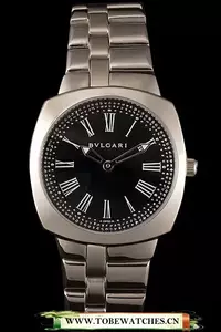 Bvlgari Octo 30mm Diamond Decorated Black Dial Stainless Steel Bracelet En116403