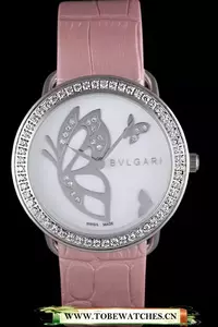 Bvlgari Zero1 Butterfly Motif Light Pink Leather Band En117980