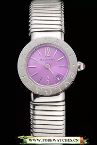 Bvlgari Bvlgari Lilac Dial Stainless Steel Case And Tubogas Bracelet En122902