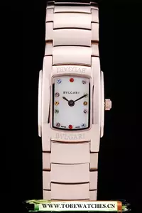 Bvlgari Assioma D 20mm White Dial Diamond Numerals Rose Gold Case Bracelet En72892