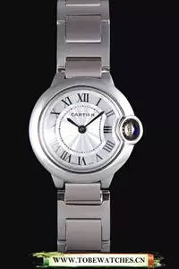 Cartier Ballon Bleu 30mm White Dial Stainless Steel Case And Bracelet En57550