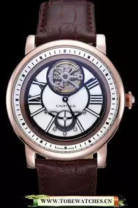 Cartier Rotonde Flying Tourbillon White Dial En59857