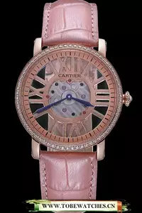 Cartier Rotonde Skeleton Flying Tourbillon Light Pink En59874