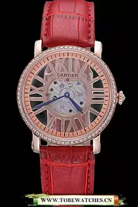 Cartier Rotonde Skeleton Flying Tourbillon Red En59876