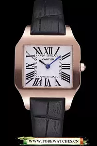 Cartier Santos 100 Polished Rose Gold Bezel En59835
