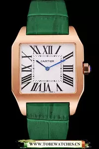 Cartier Santos 100 Diamond Rose Gold Bezel En59848