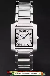 Cartier Tank Francaise 29mm White Dial Stainless Steel Case And Bracelet En57537