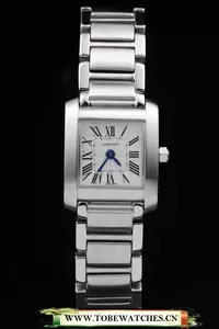 Cartier Tank Francaise 20mm White Dial Stainless Steel Case And Bracelet En57539