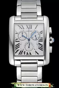 Cartier Tank Mc White Dial Stainless Steel Case And Bracelet En60623