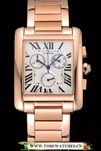 Cartier Tank Mc White Dial Rose Gold Case And Bracelet En60628