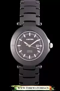 Cartier Pasha 34mm Black Dial Black Ceramic Case En4621