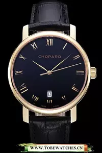 Chopard Classic Black Dial Black Croc Strap En59929