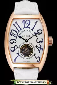 Franck Muller Casablanca White Croco Leather Strap White Dial En59265